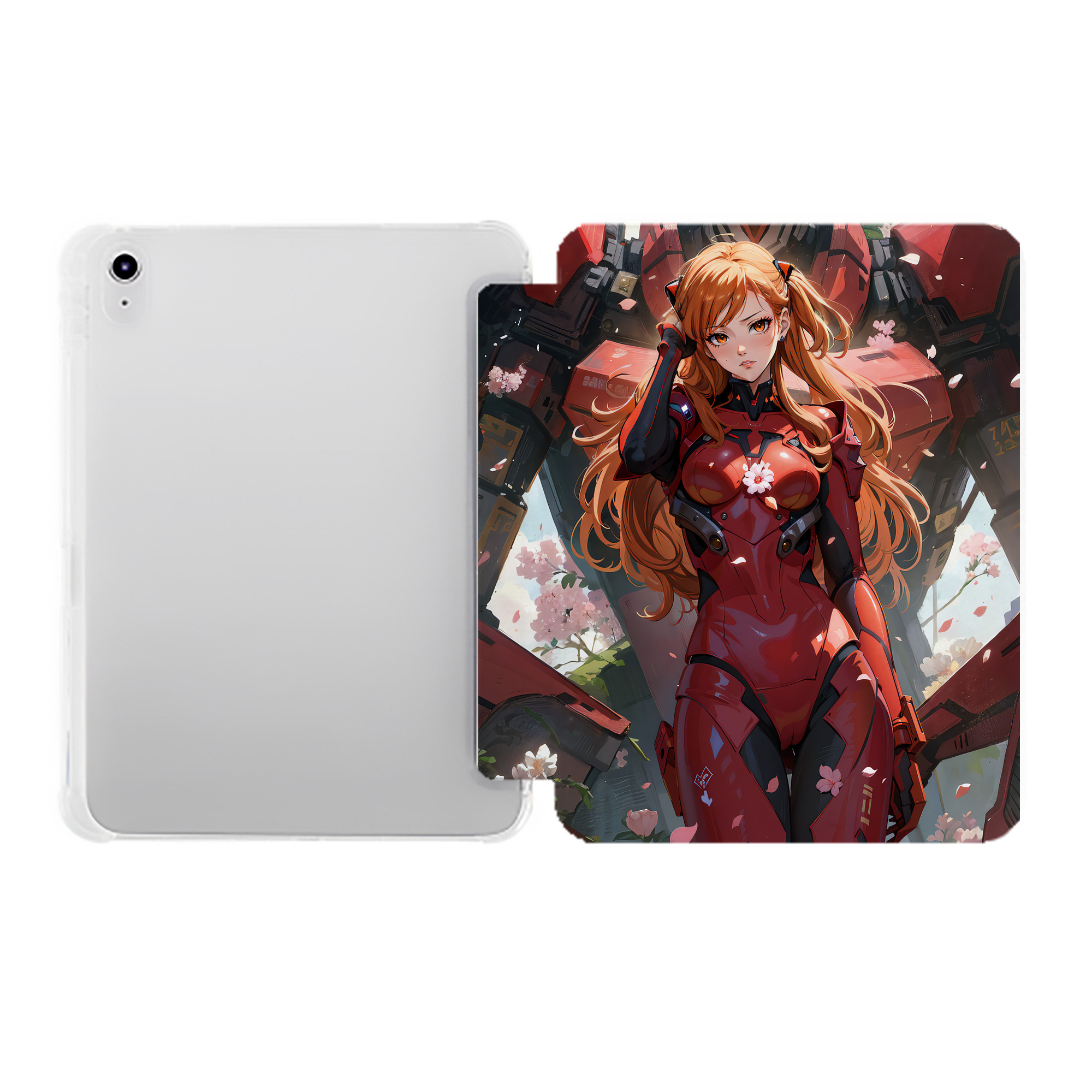 （画像用） EVA 新世紀エヴァンゲリオン IPad ケース ペン収納付き 三つ折りスタンド PUレザー×シリコン 対応機種9.5/10.5/10.9インチ